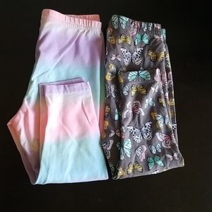 2 Multi color baby girl leggings